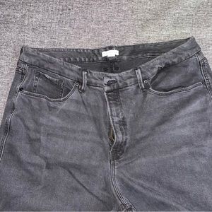 Grey/Black size 20 (plus) Good American wide leg high rise super soft denim